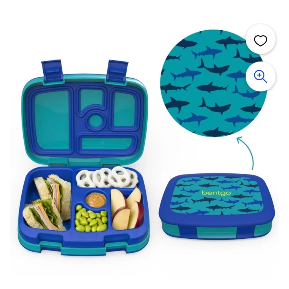 Bentgo Kids blue shark print lunch box
